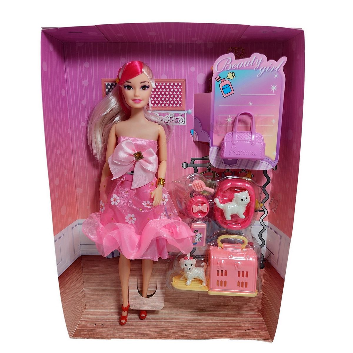 GENERICO - Muñeca Vestido Elegante Con Mascotas Accesorios De Mascotas