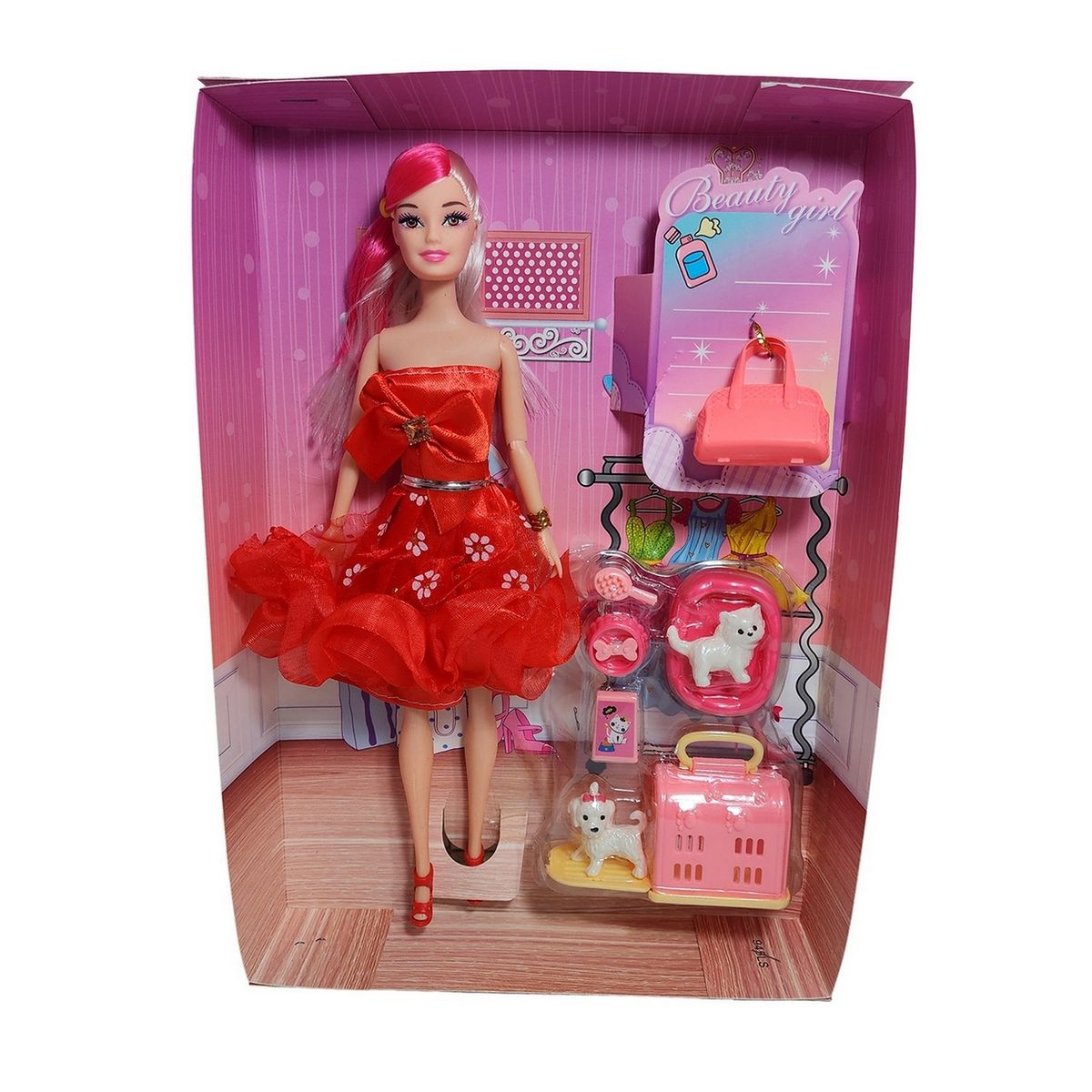 GENERICO - Muñeca Vestido Elegante Con Mascotas Accesorios De Mascotas