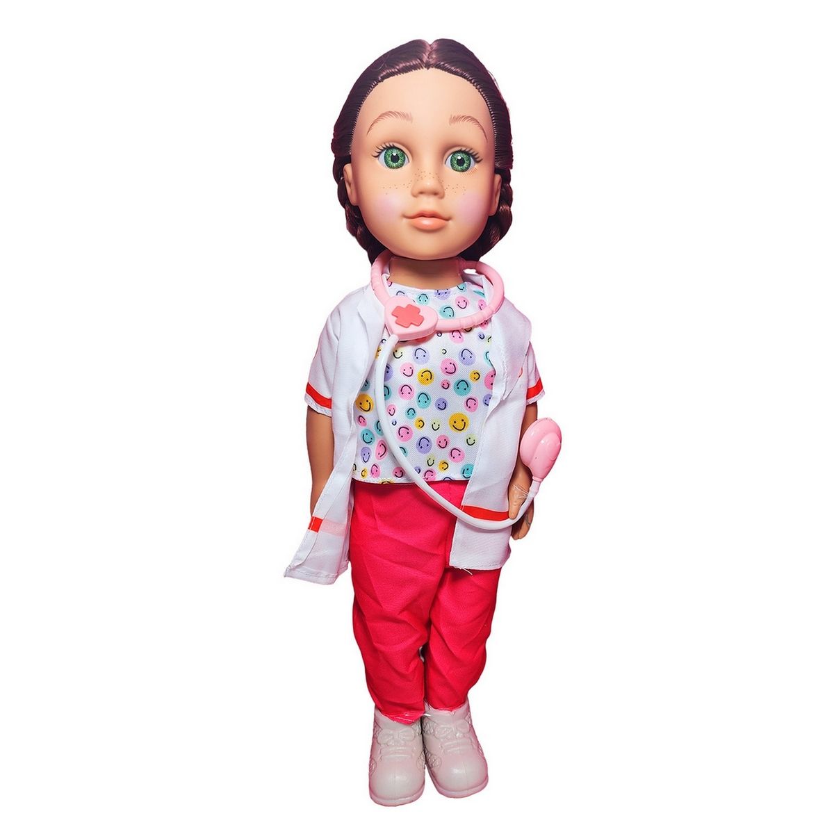 GENERICO - Muñeca Doctora Con Bata + Estetoscopio Accesorios Doctora