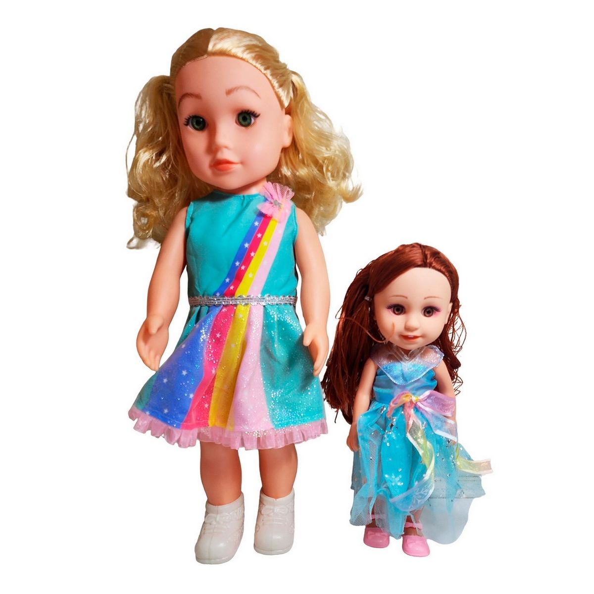 GENERICO - Muñeca Con Vestido Y Muñeca Mini + Diadema Juguete Niñas