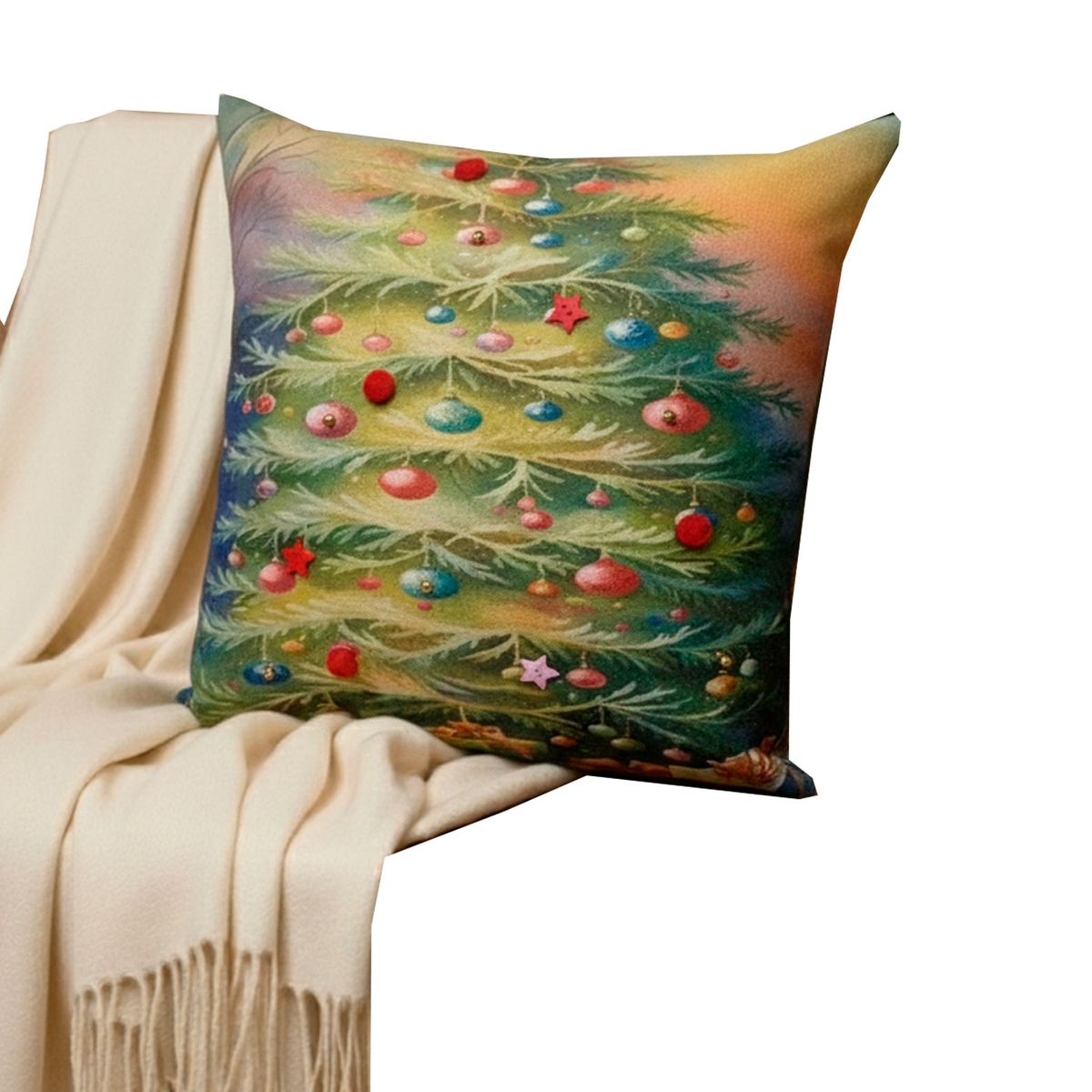 HOMETEX - Cojín Noelly Verdearbol