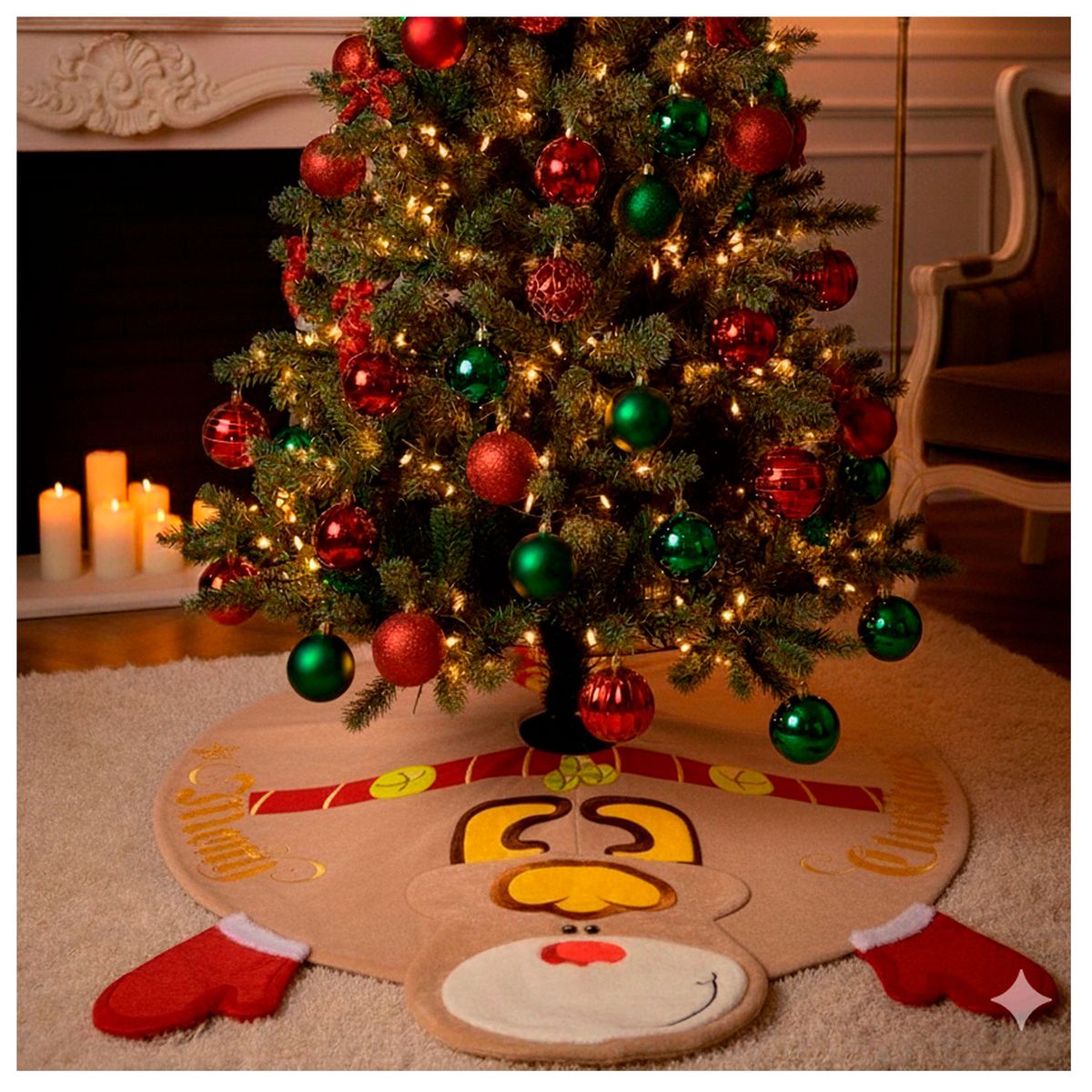 HOMETEX - Pie de árbol cascabel camel