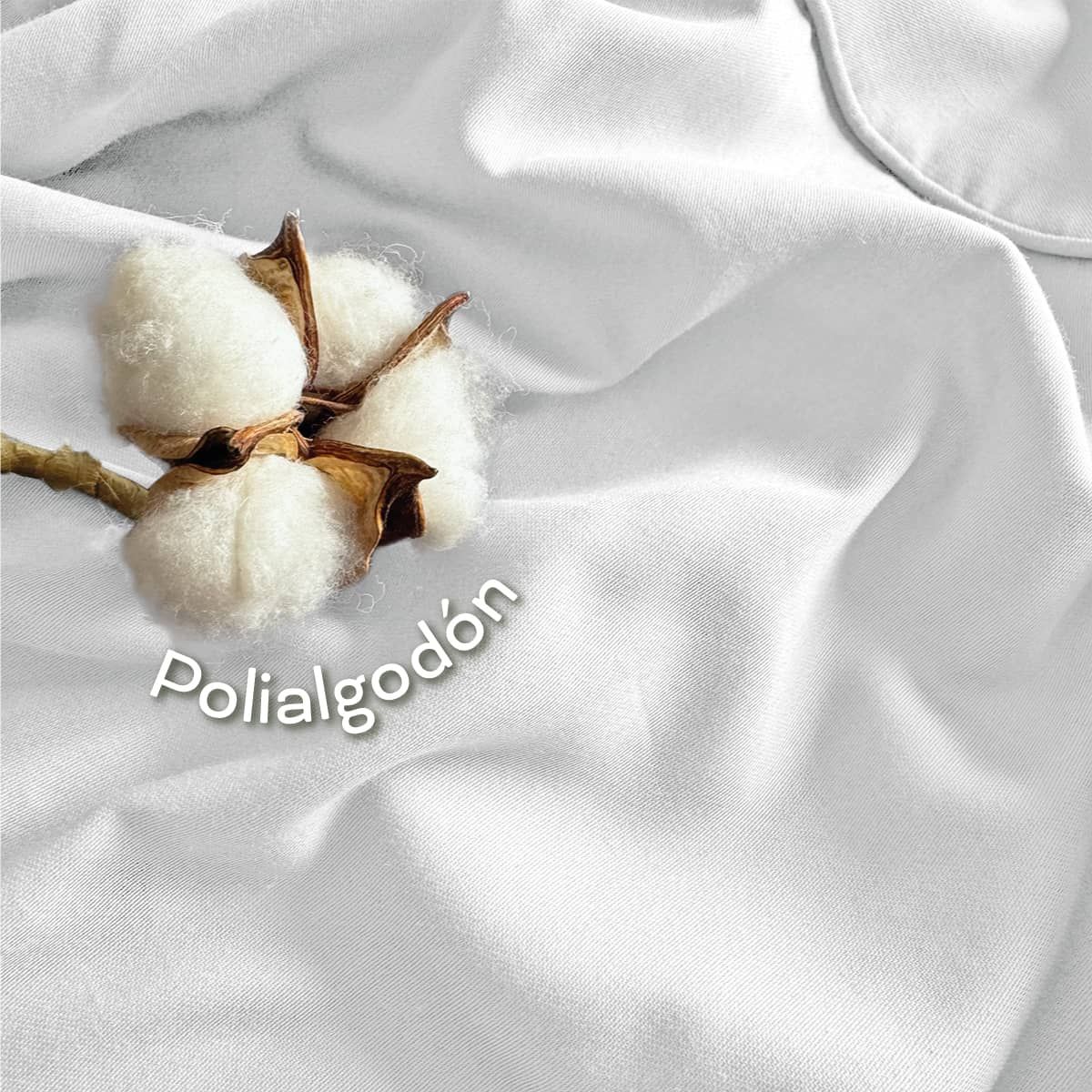 KAMUCHY - Juego de sábanas Polialgodón 200H Blanco