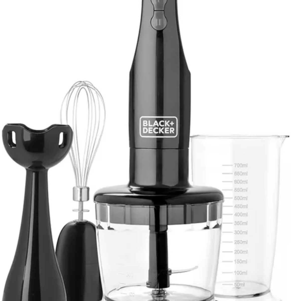 BLACK+DECKER - Batidora Inmersión Black+Decker 3 en 1 Mezcla, Bate y Tritura