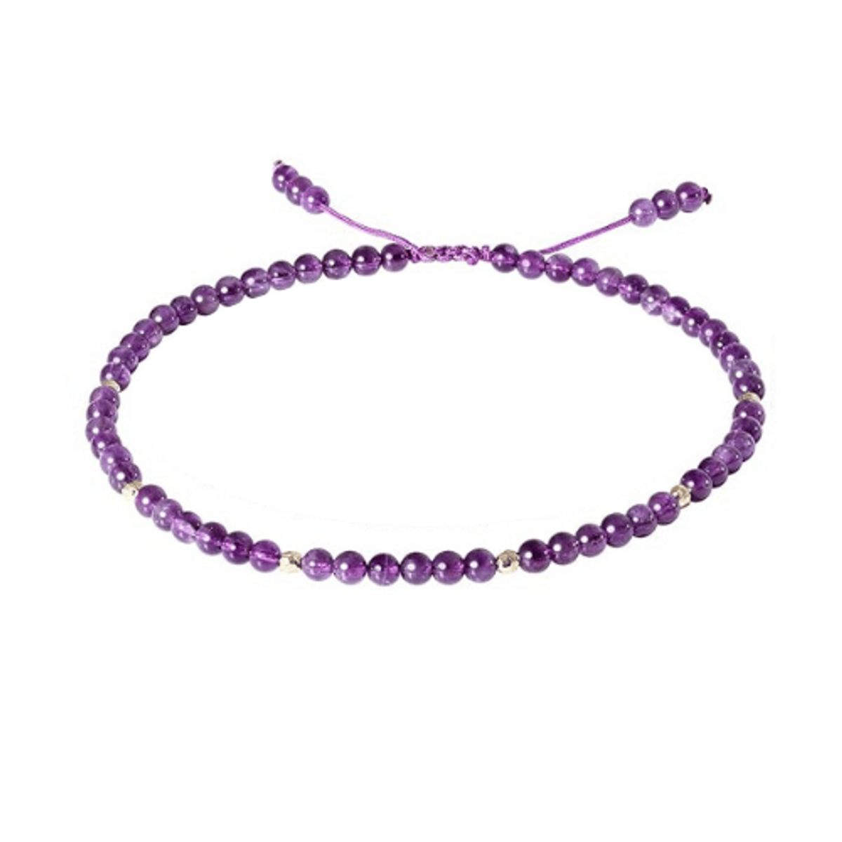 GENERICO - Tobillera Amatista 4 mm Meridianshop