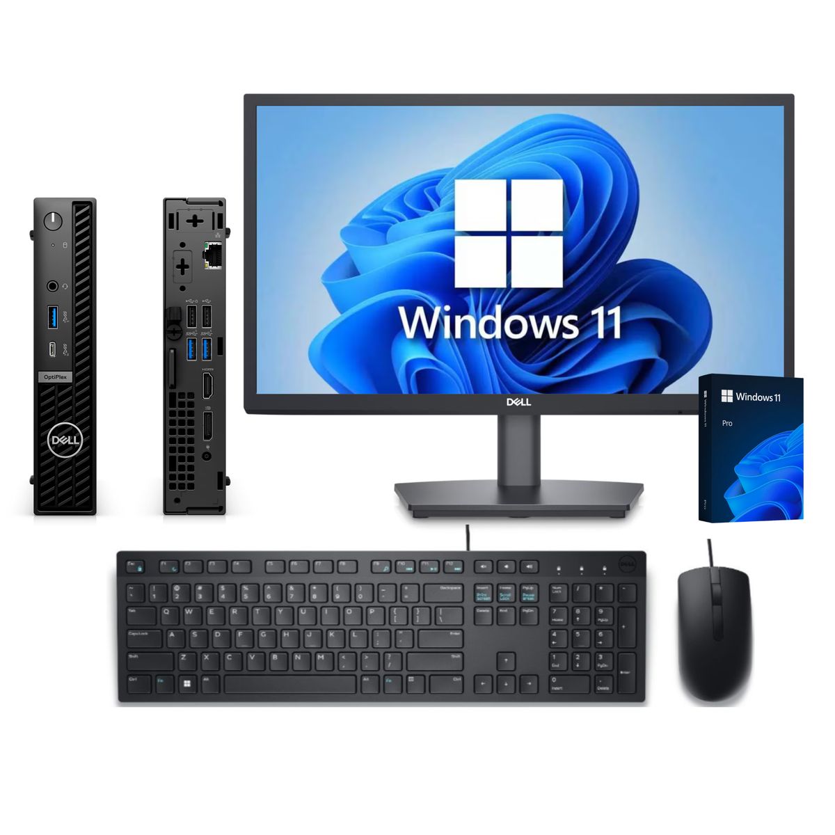 DELL - PC DELL OPTIPLEX MFF 7020 -  I3 14100T - 16GB DDR5 - 512GB SSD -  21,5"- WIN 11 PRO