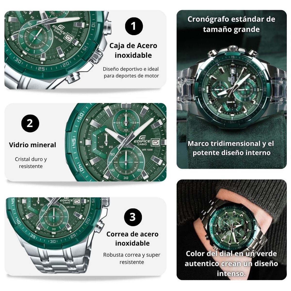 CASIO - Reloj Casio EDIFICE EFR-539DE-3A Diseño Elegante