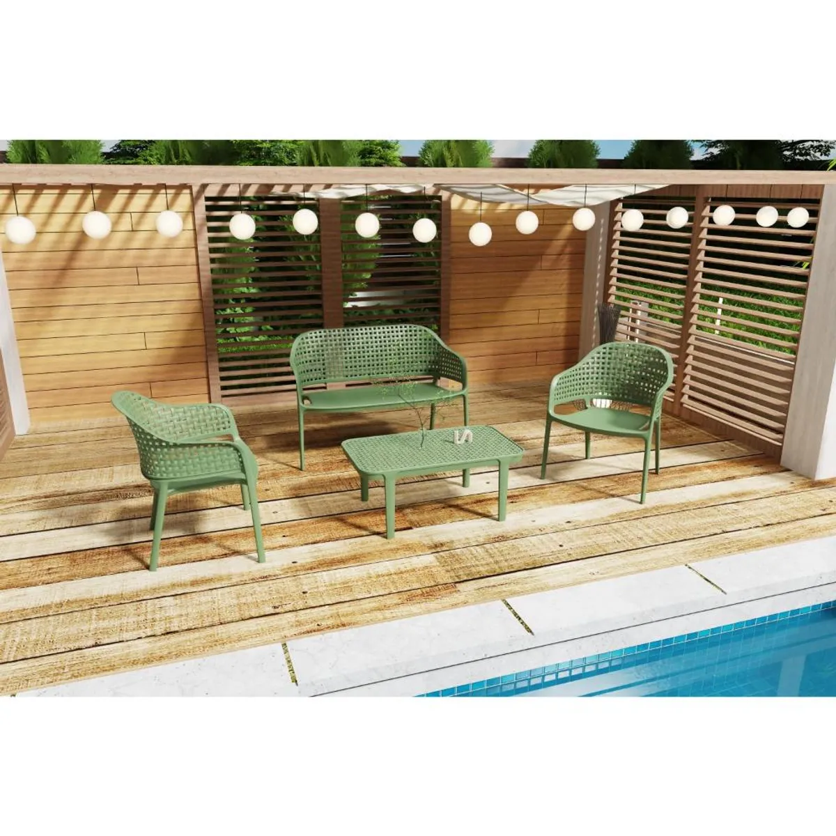 RTA DESIGN - Sala de Exterior Amalfi Verde Olivo