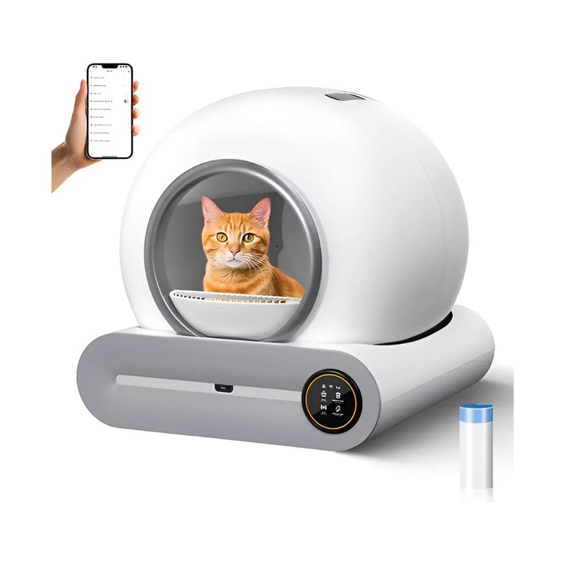 GENERICO - Arenero Automático Para Gatos Con App Y Conexión Wifi Blanco