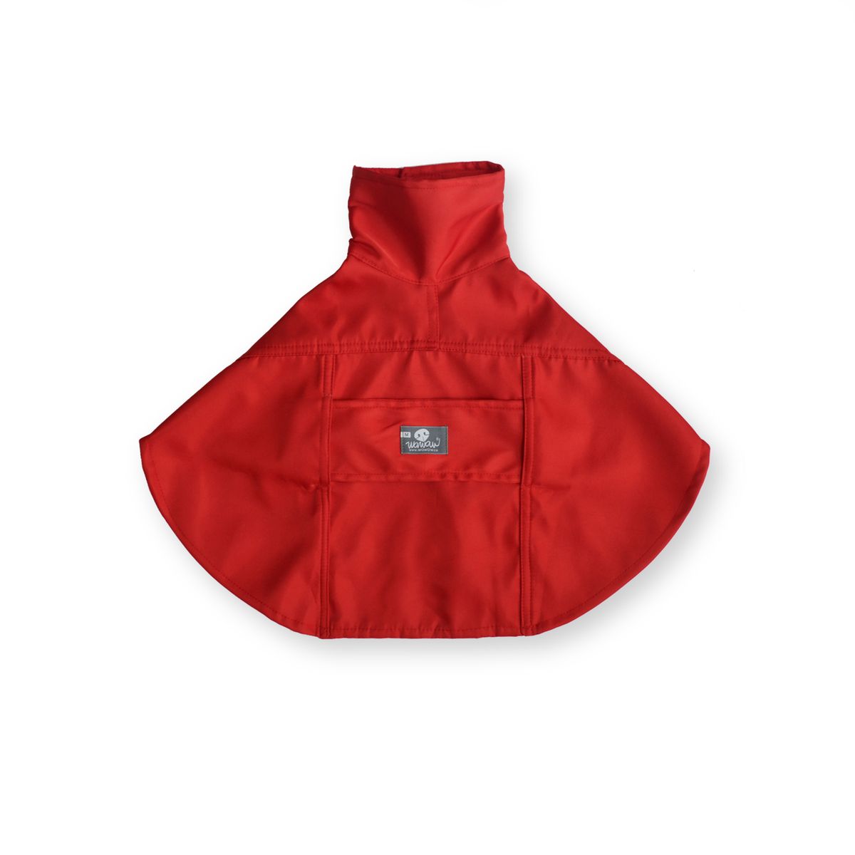 WAWAW - Capa impermeable 7XL rojo cuello alto 3
