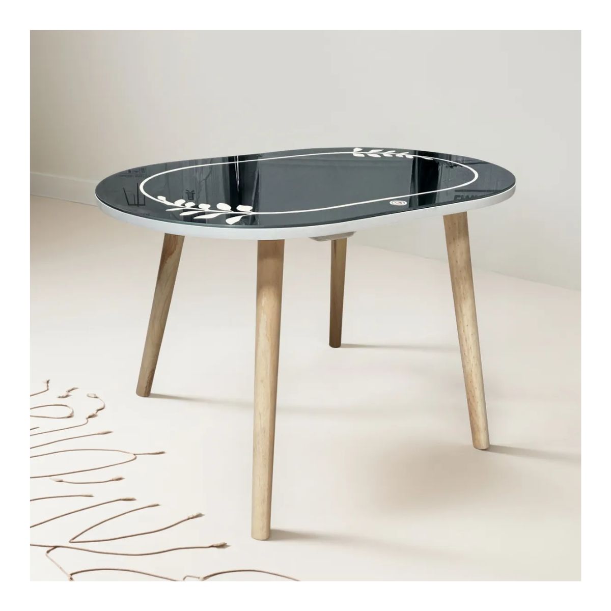 GENERICO - Mesa De Centro Decorativa Con Espejo Y Luz Led Refeva