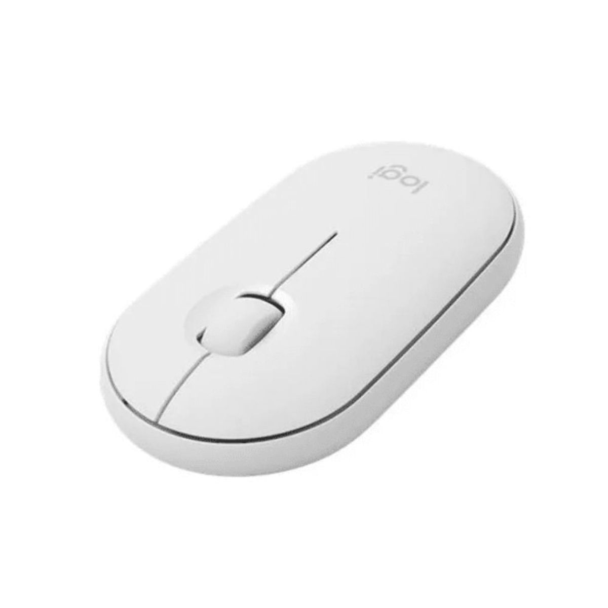 LOGITECH - Mouse Logitech Pebble M350 Blanco Inalámbrico Bluetooth con Clic Silencioso