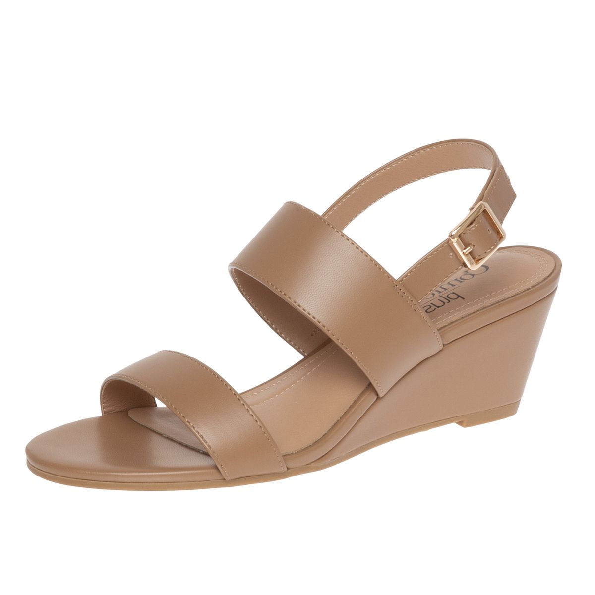 COMFORT PLUS - Sandalias Petunia Con Taco Tipo Cuña Para Mujer Bronceado Comfort Plus 201271