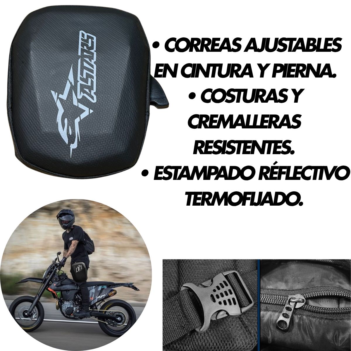 GENERICO - Piernera rígida Alpinestar fox moto lujos indumentaria