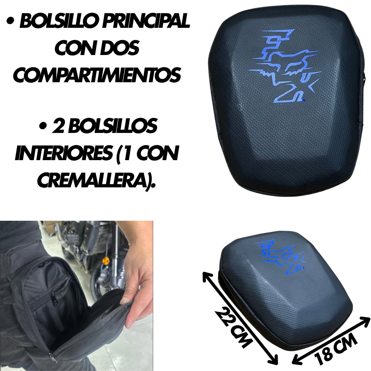 GENERICO - Piernera rígida Alpinestar fox moto lujos indumentaria