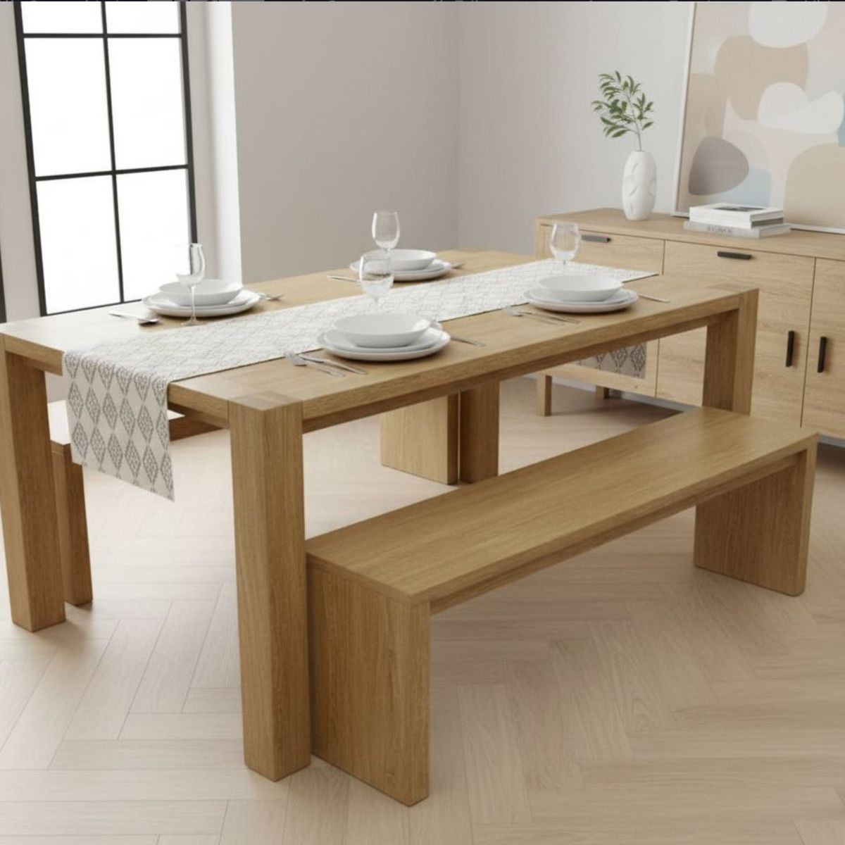 22 GRADOS DECORACION - Comedor Pletorian en Roble 200cm x 100cm