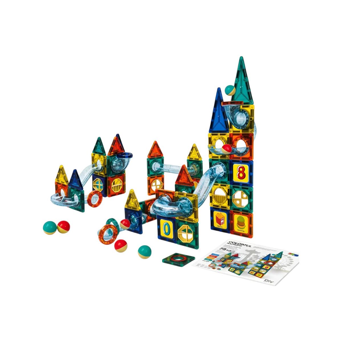 KIDSHOP - Juego Magnético De Construcción 73 Piezas Para Niños Rt-1251