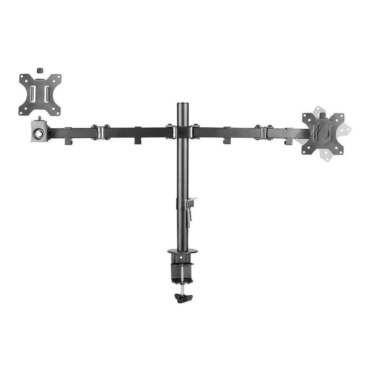 ERGONOMUS - Soporte Brazo Monitor 2 Pantallas LCD LED Para Escritorio Mesa Color Negro 32"