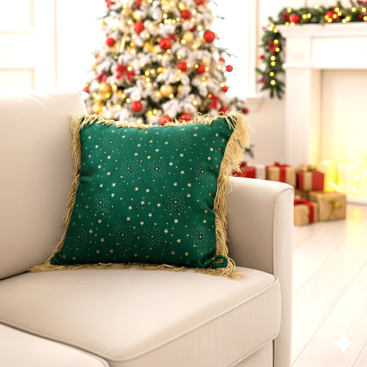 NOSSARENA - Cojin verde luxury 45x45cm