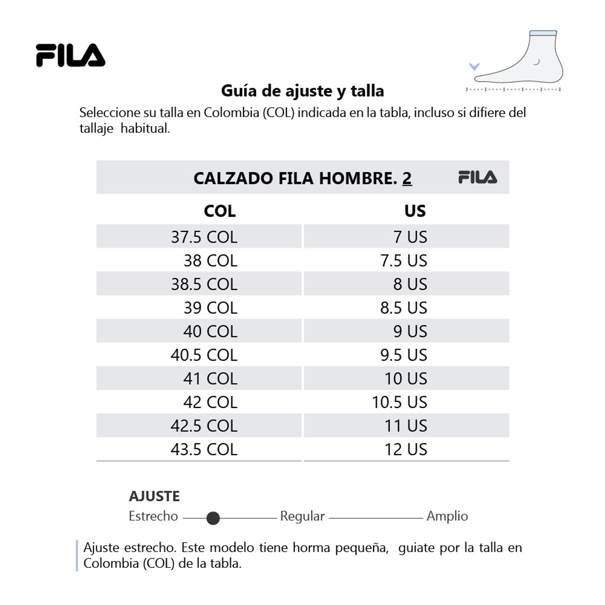 FILA - Tenis Fila Conter Hombre-Blanco/Negro