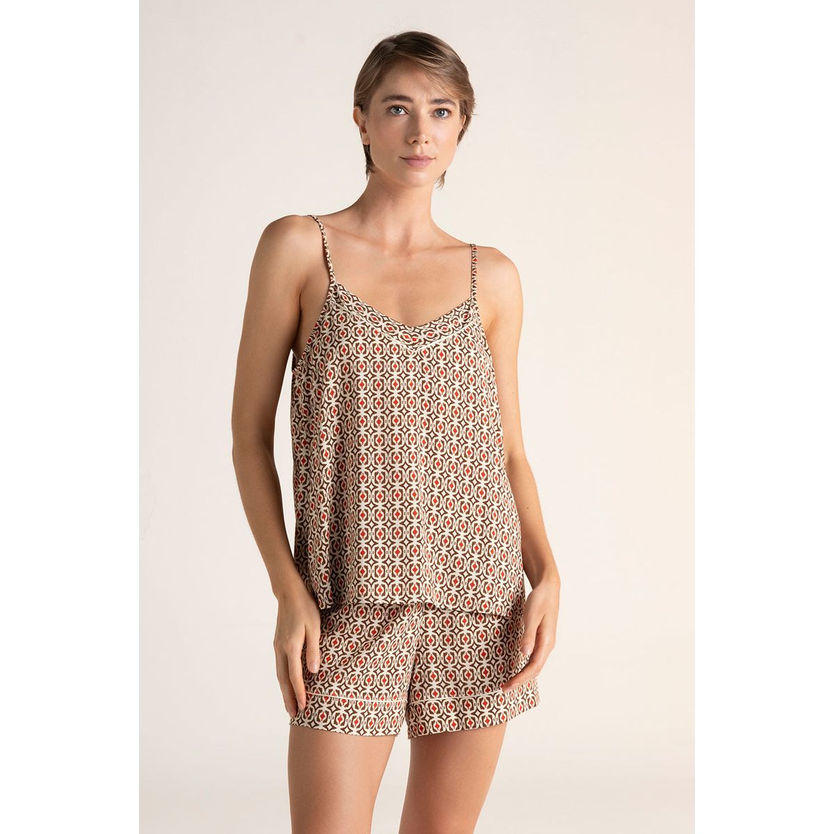 TOUCHE LINGERIE - Pijama short elaborada en viscosa 2533061