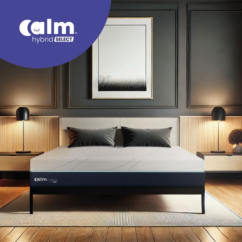 CALM - Colchon Hybrid Select Queen + 2 almohadas Memory Foam
