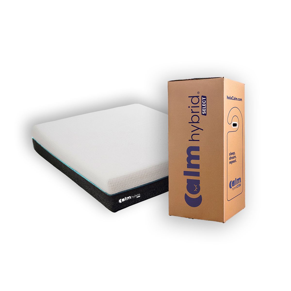 CALM - Colchon Hybrid Select Queen + 2 almohadas Memory Foam