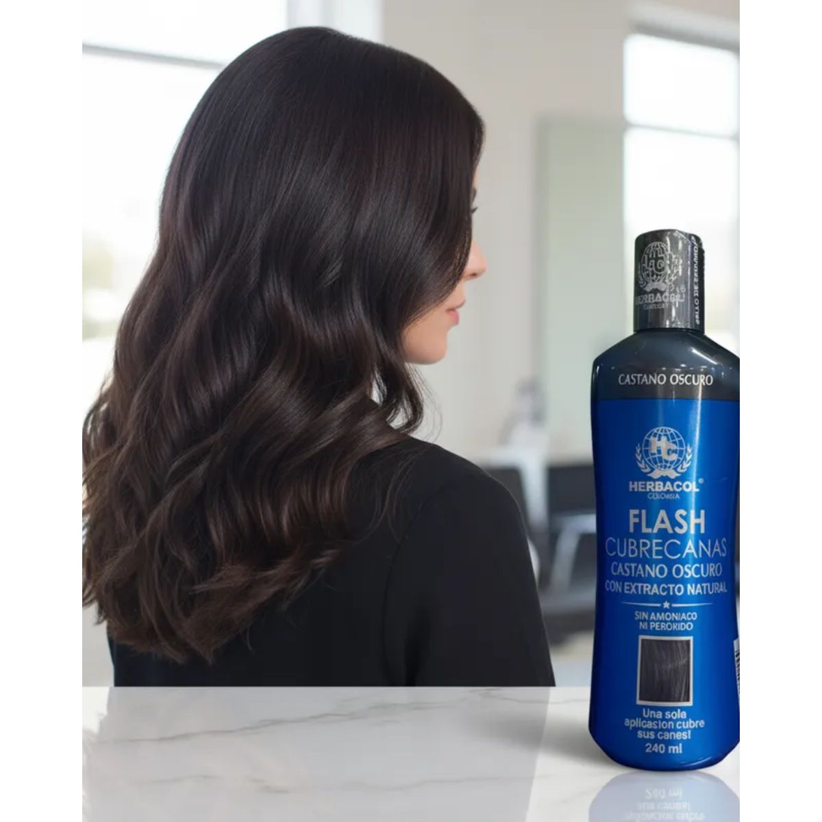 HERBACOL - Flash cubre canas kit shampoo protección color