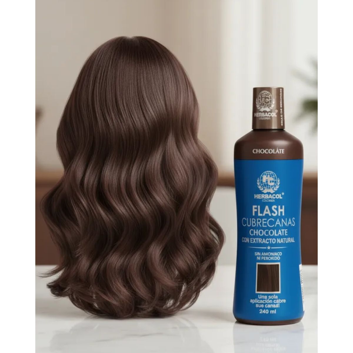 HERBACOL - Flash cubre canas kit shampoo protección color