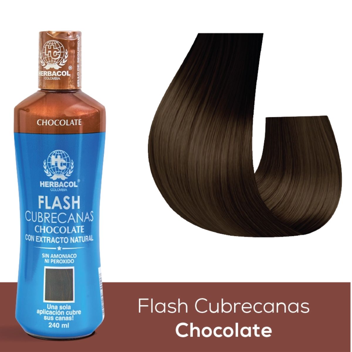 HERBACOL - Flash cubre canas kit shampoo protección color