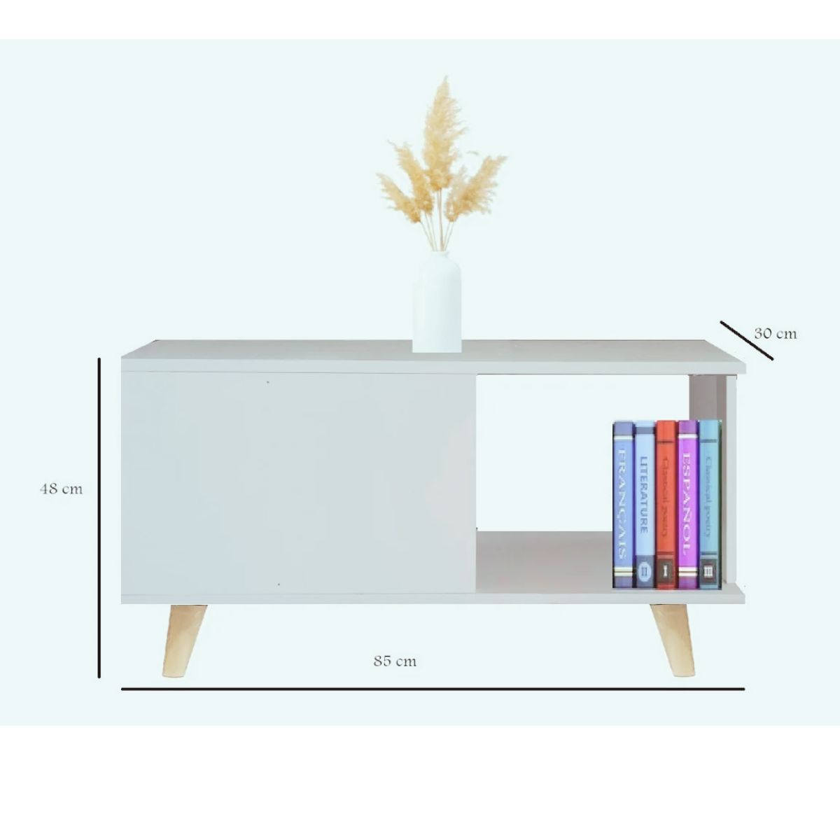 GENERICO - Mesa Auxiliar Mueble Para Sala Sujetalibros