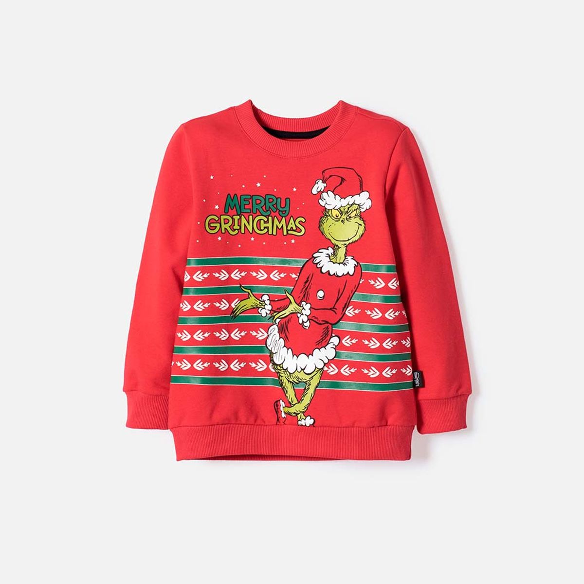 MIC - Buzo de Grinch cerrado rojo para niño unisex