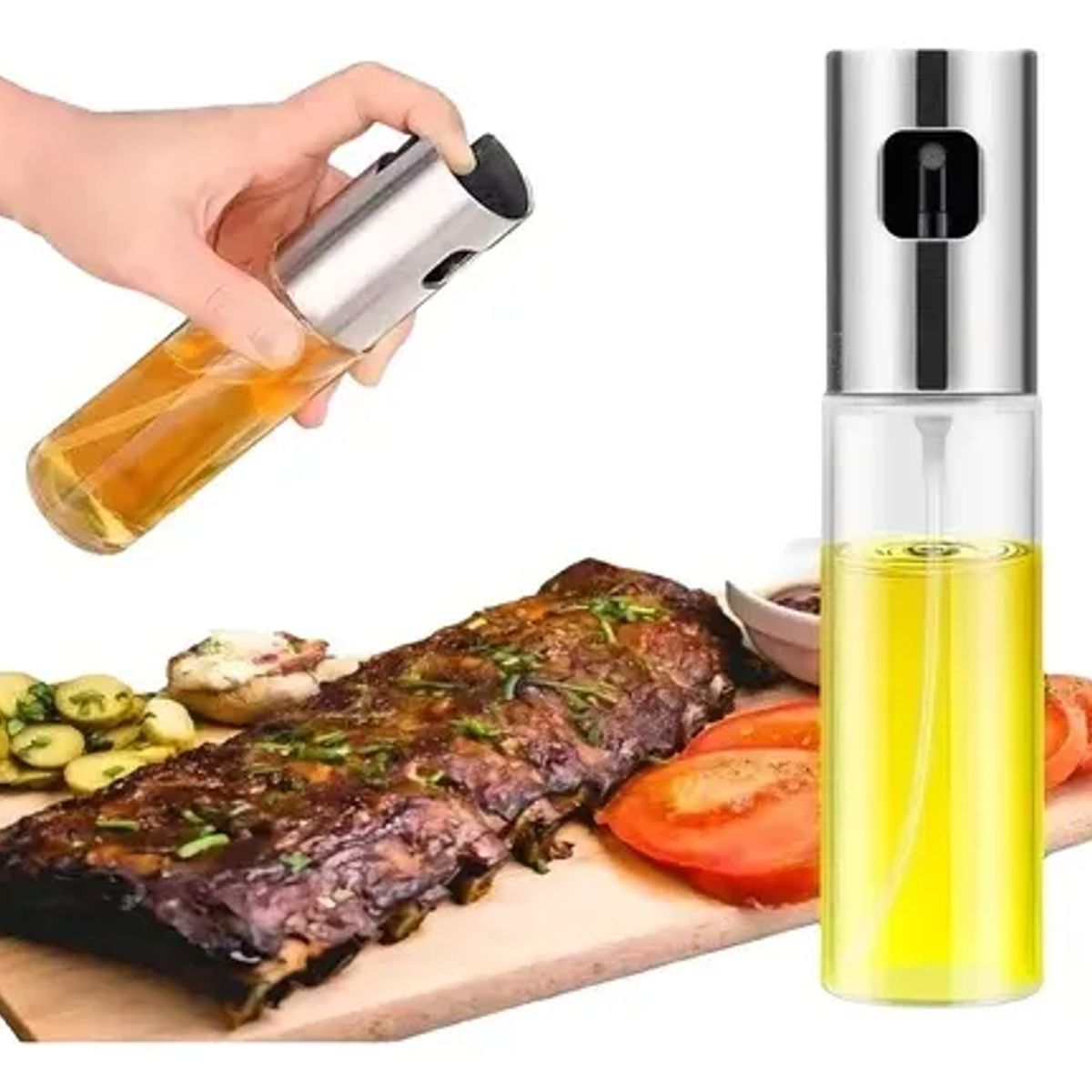 GENERICO - Dispensador Rociador Aceite Spray Recipiente Aceitero Vidrio