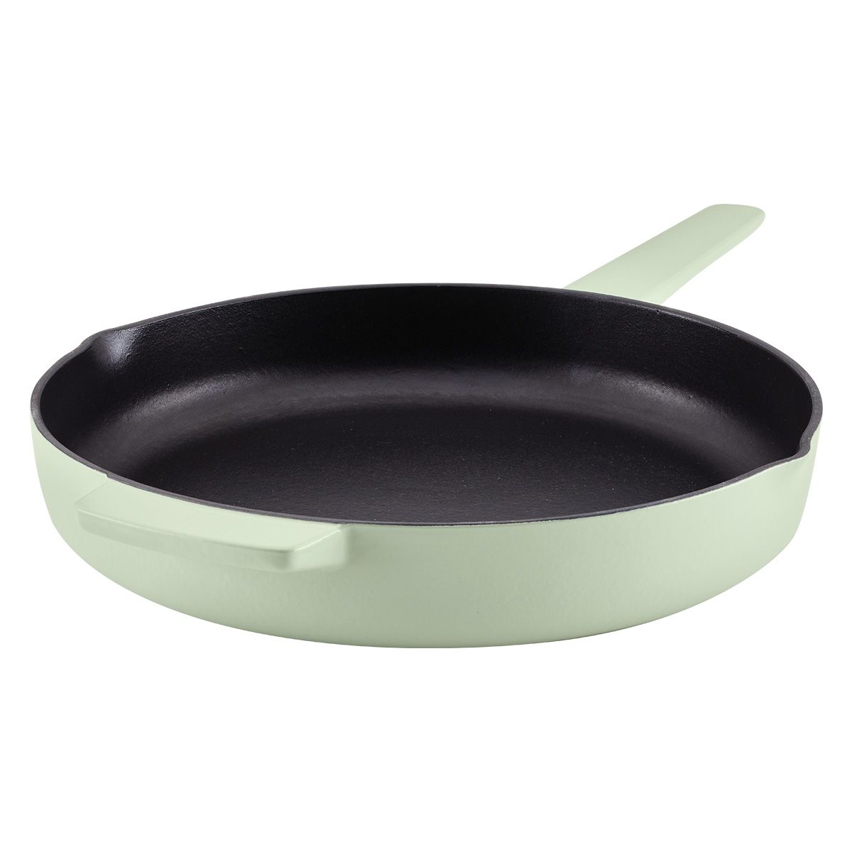 KITCHEN - Sarten 30 cm con asa y picos vertedores Hierro Fundido Esmaltado Color Pistachio KitchenAid