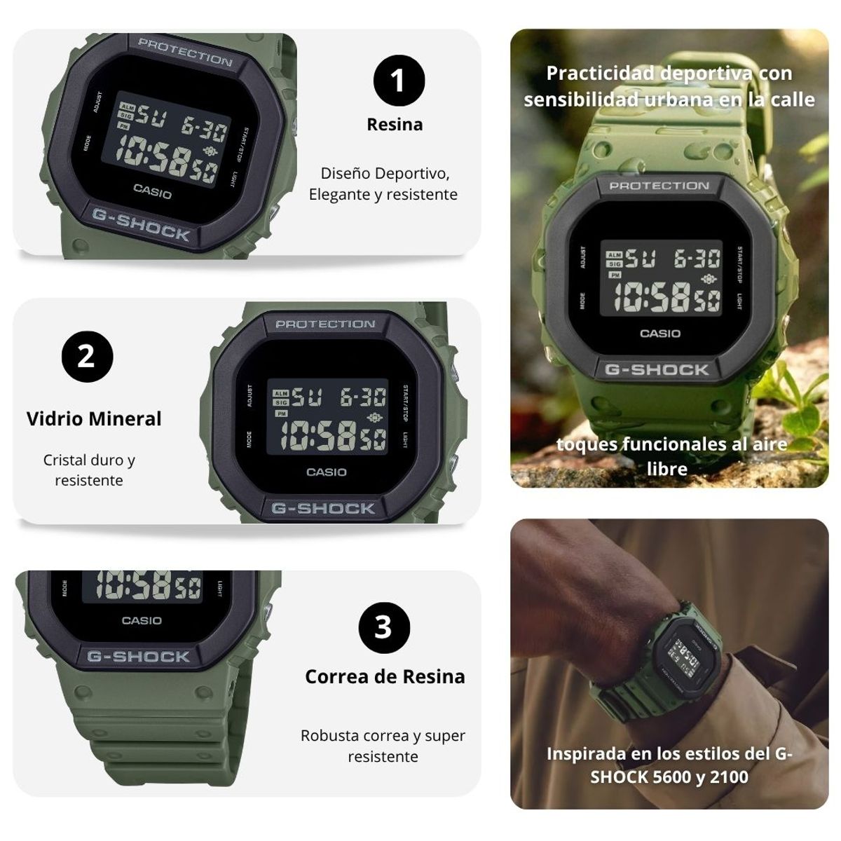 CASIO - Reloj Casio G-SHOCK DW-5610UU-3 Diseño Deportivo