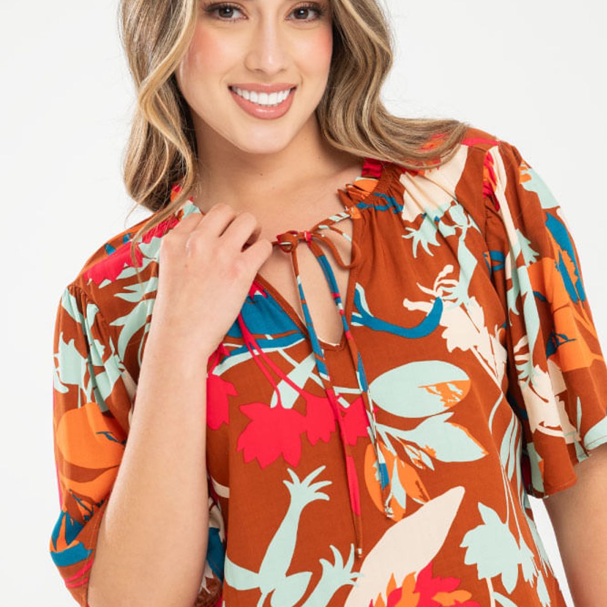 RAGGED - Blusa olivia Cafe caramelo Ragged