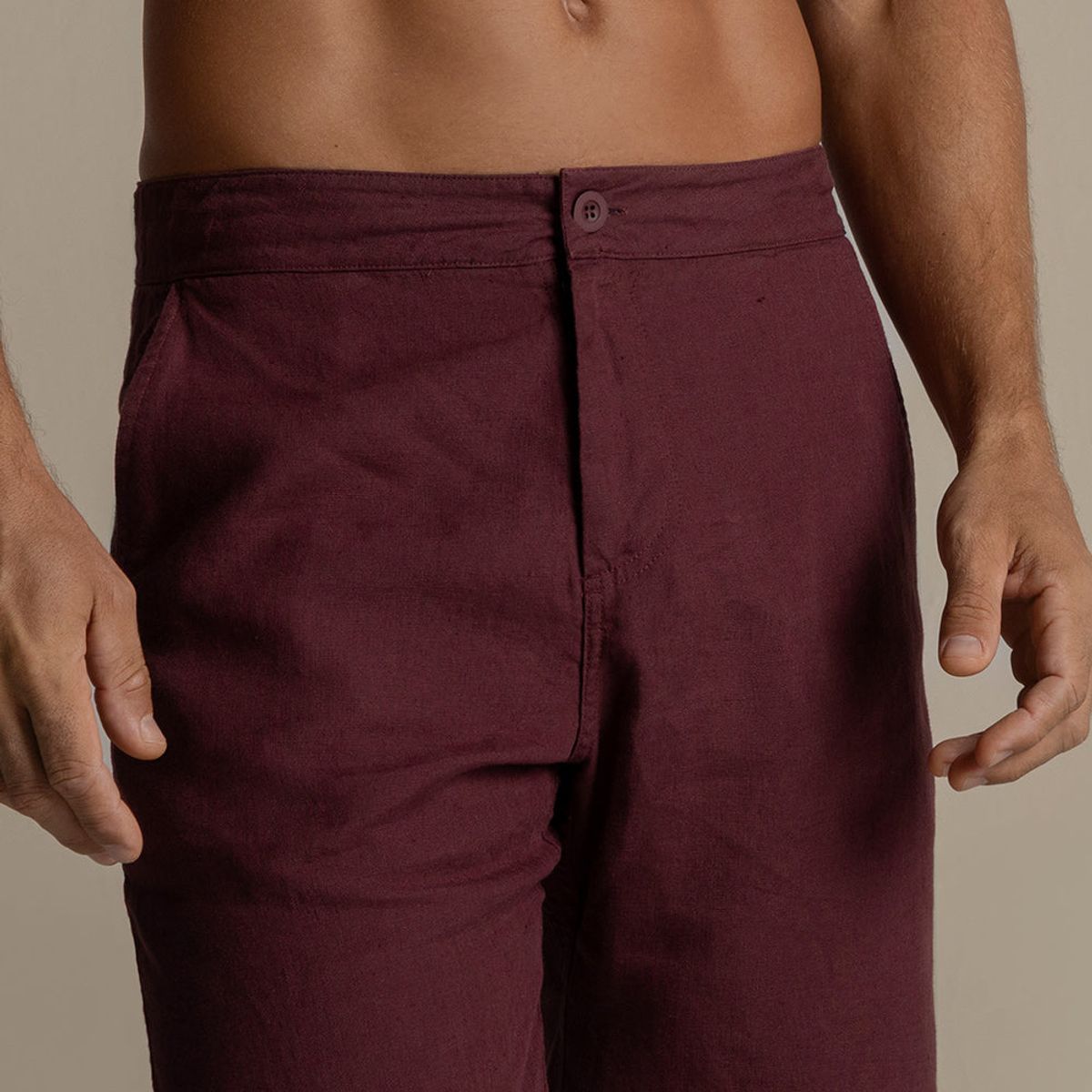 ILOT - Bermuda Riviera en lino vinotinto BH64V61