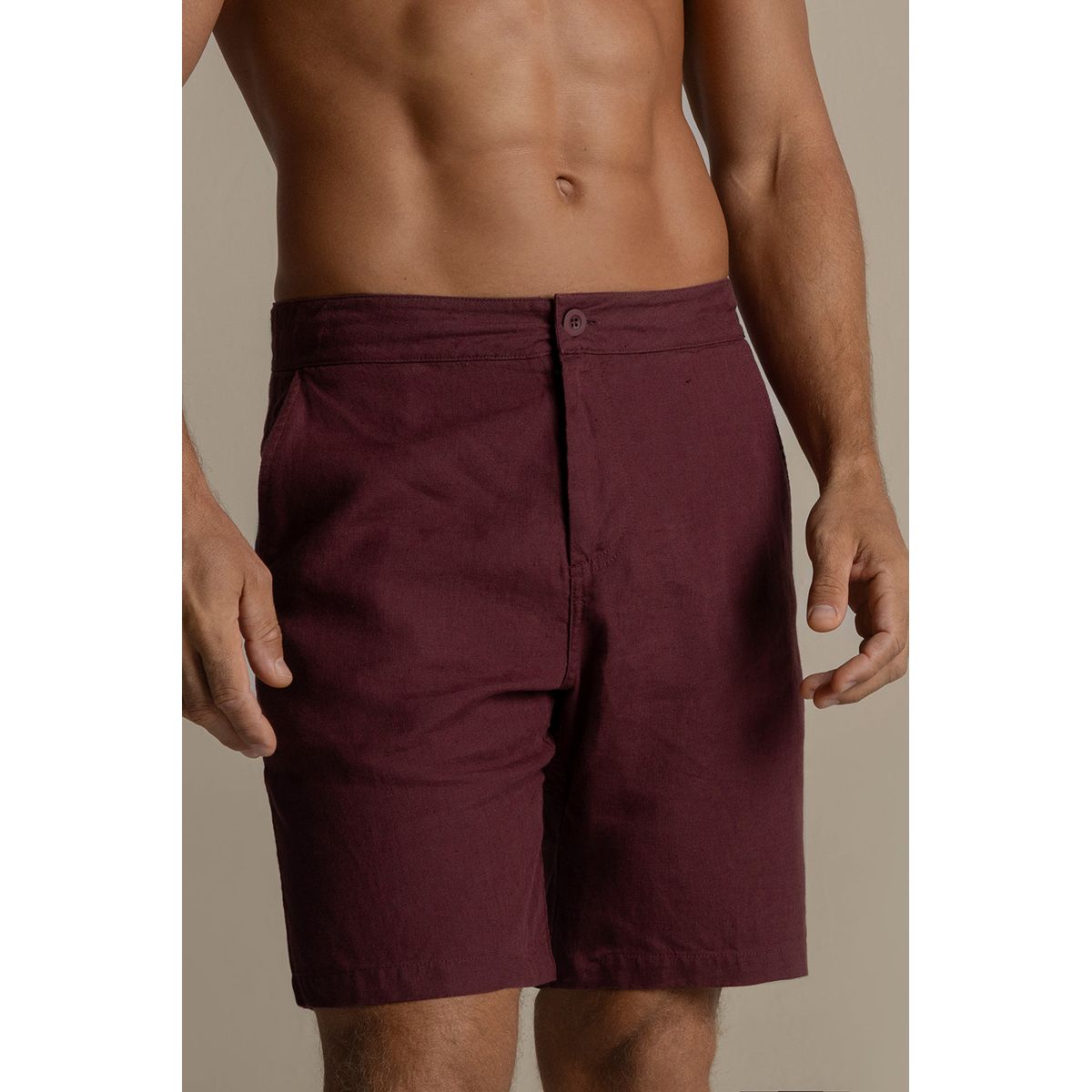 ILOT - Bermuda Riviera en lino vinotinto BH64V61