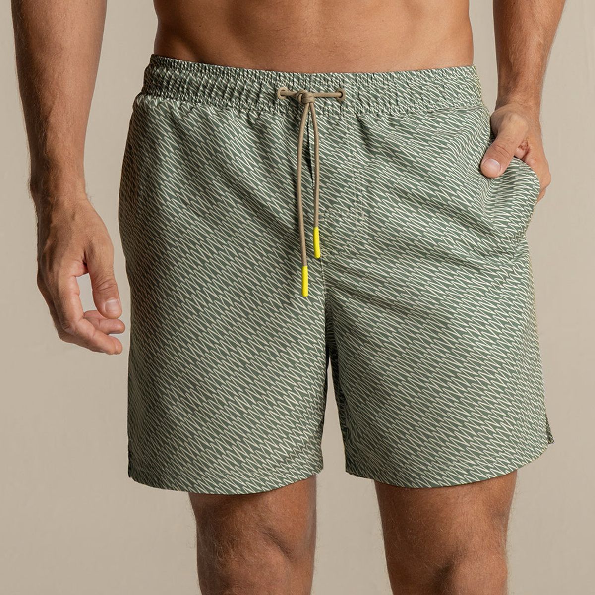 ILOT - Pantaloneta de baño media de playa para hombre MH22061