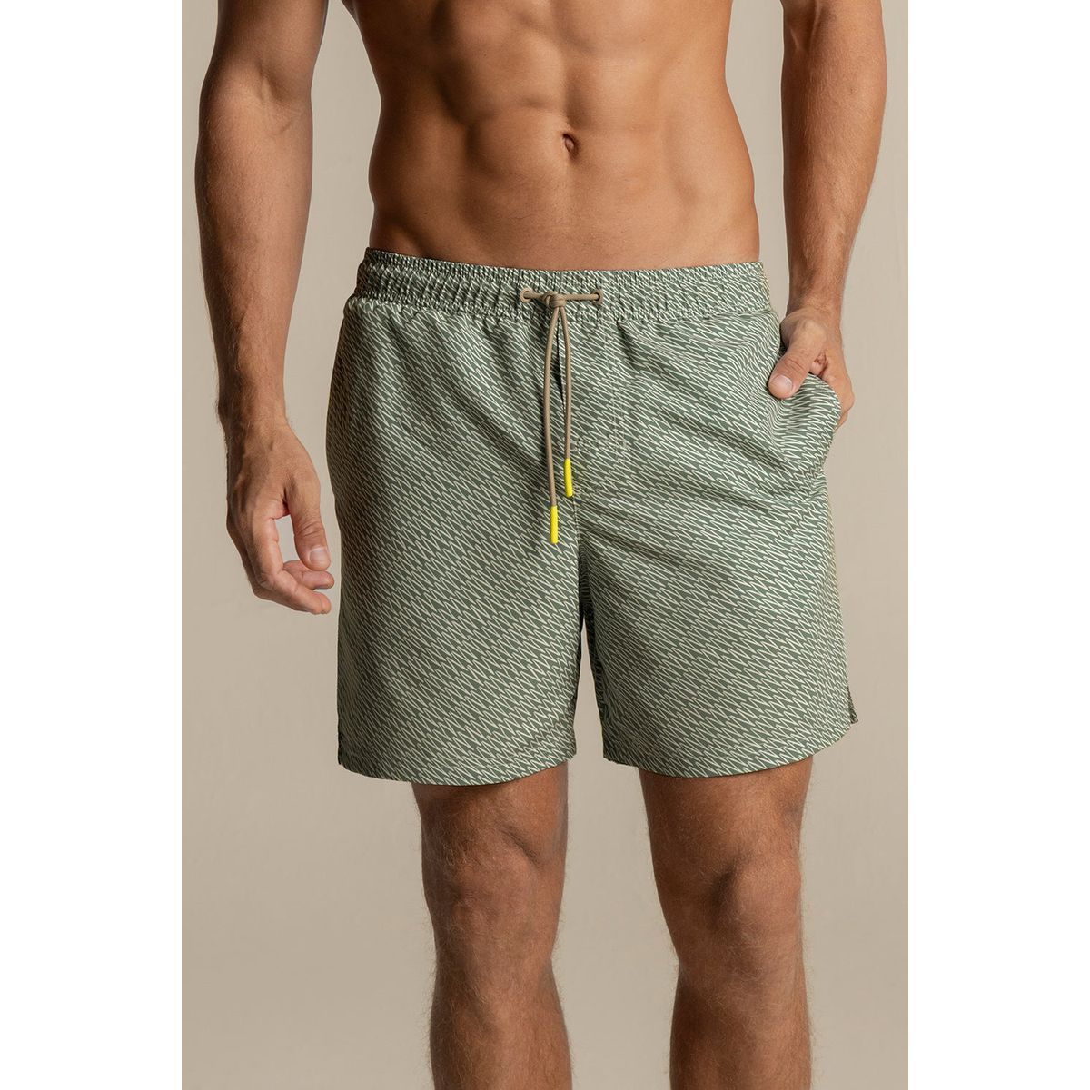 ILOT - Pantaloneta de baño media de playa para hombre MH22061