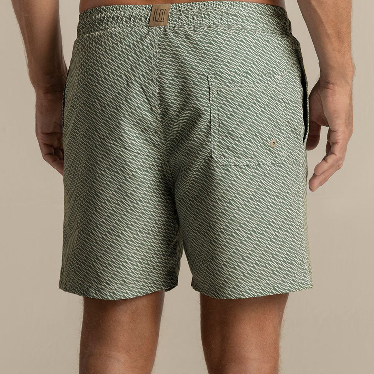 ILOT - Pantaloneta de baño media de playa para hombre MH22061