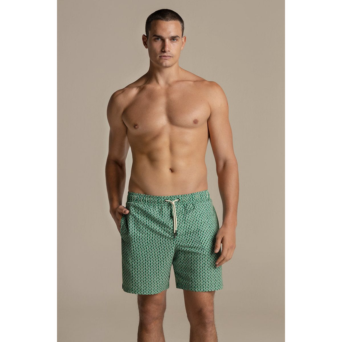 ILOT - Pantaloneta de baño media de playa para Hombre MH23061