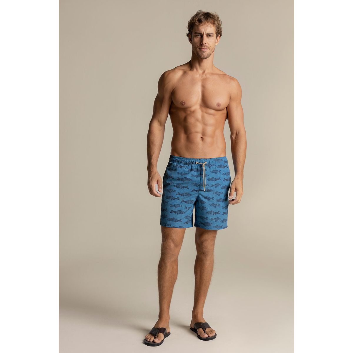 ILOT - Pantaloneta de baño media de playa para Hombre MH24061