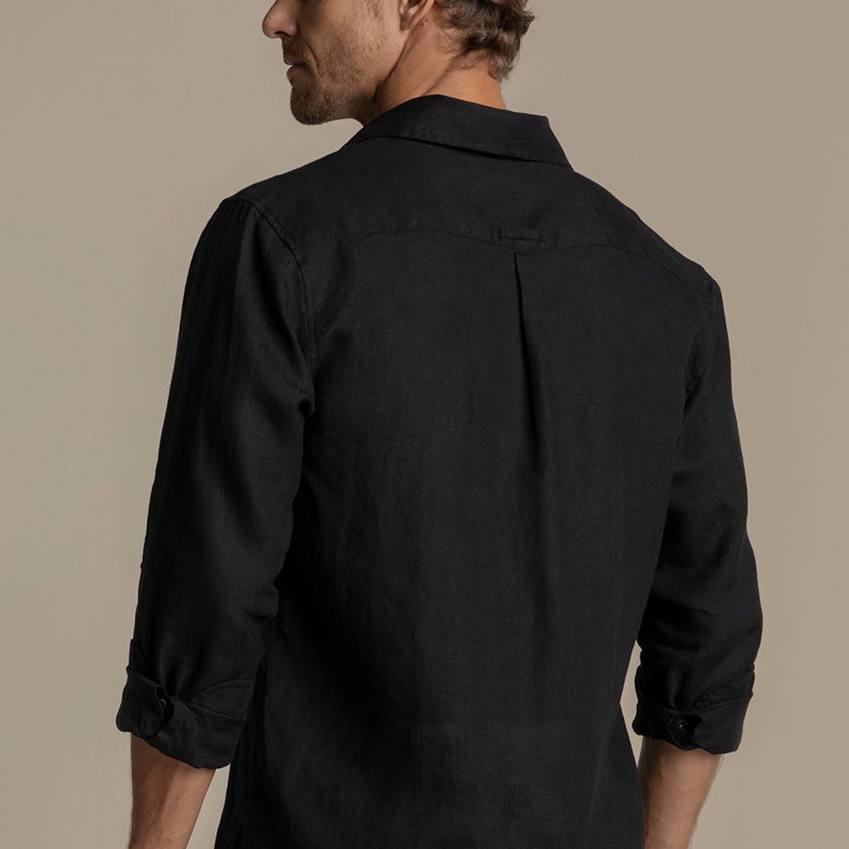 ILOT - Camisa Bora Bora en lino negro SH52N61