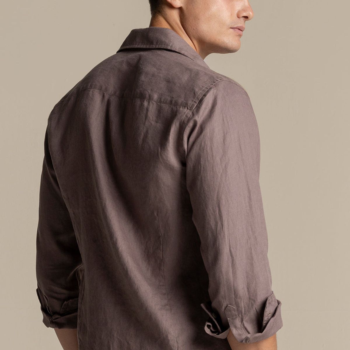 ILOT - Camisa Fiji en lino café mocca SH57C61