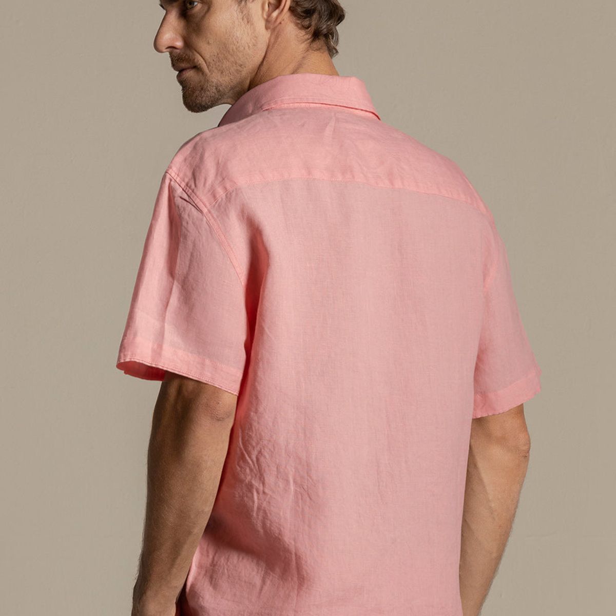 ILOT - Camisa Canaria en lino rosado SH59R61