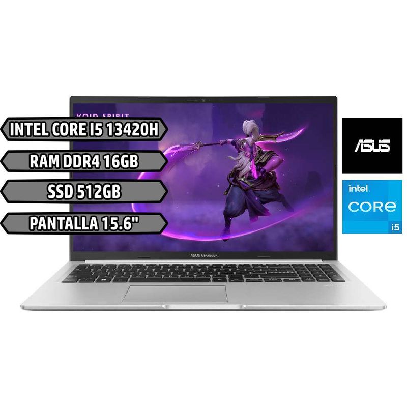 Portátil ASUS X15 Intel Core i5-13420H 16GB RAM 512GB SSD 156″ FHD ASUS ...