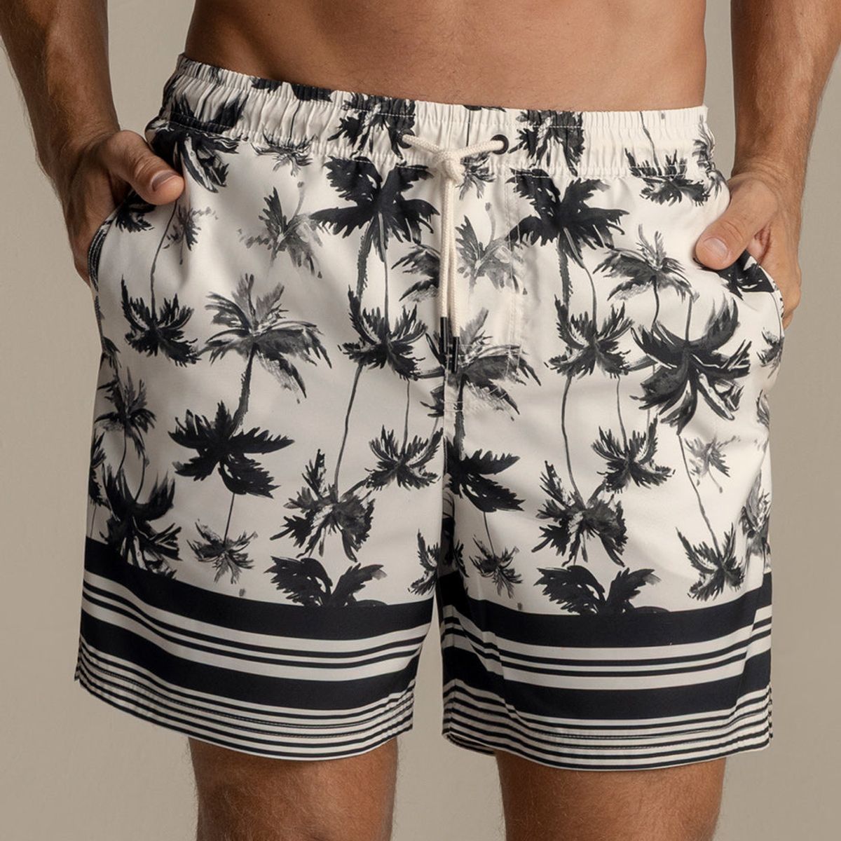ILOT - Pantaloneta de baño media de playa para hombre MH29061