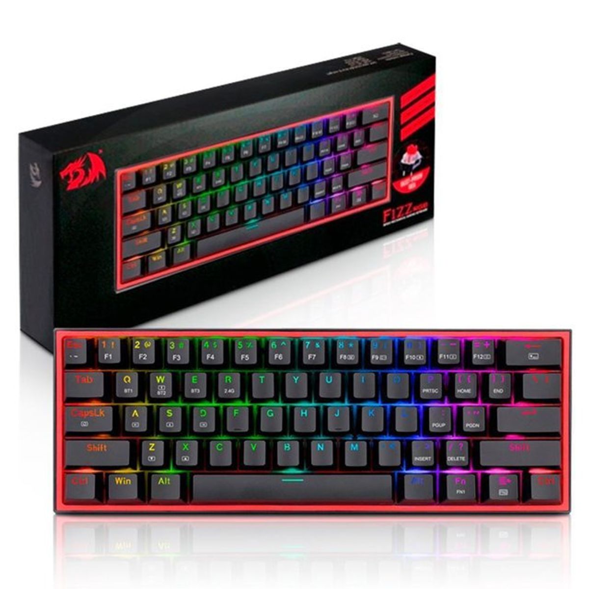 REDRAGON - Teclado Gamer Redragon Fizz Pro K616-Rgb Black-Red