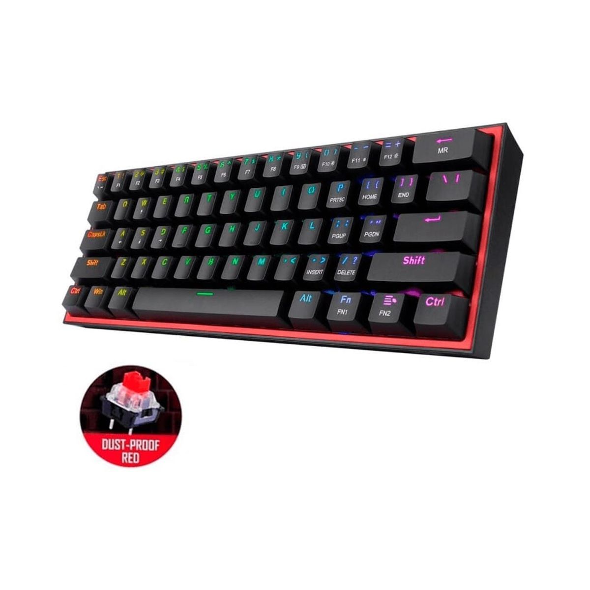 REDRAGON - Teclado Gamer Redragon Fizz Pro K616-Rgb Black-Red